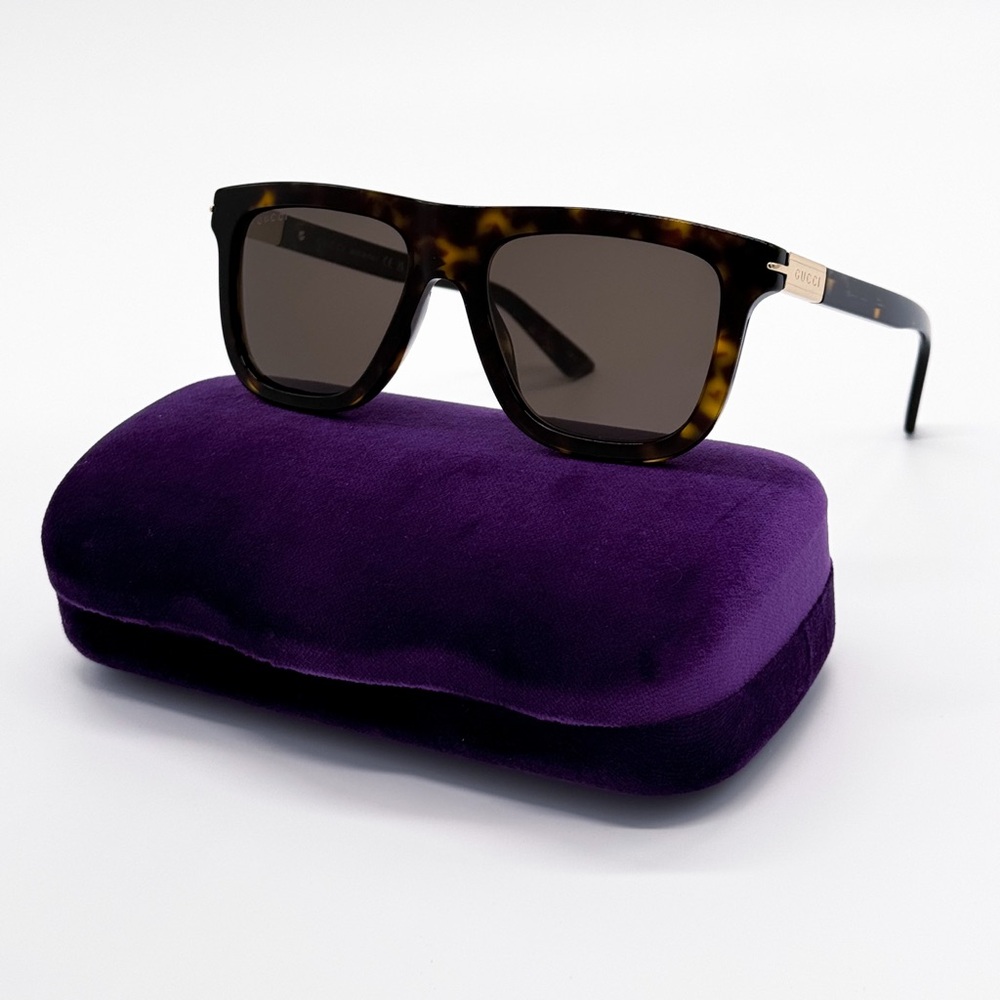 NEW GUCCI GG1502S 002 HAVANA BROWN UNISEX SQUARE SUNGLASSES GUCCI - Picture 2 of 10